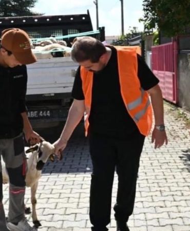 Emirdağ’da 98 aileye kurbanlık verildi