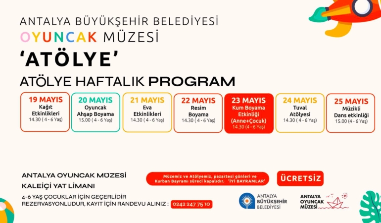 Antalya Oyuncak Müzesi’nde Renkli Atölye Haftası!
