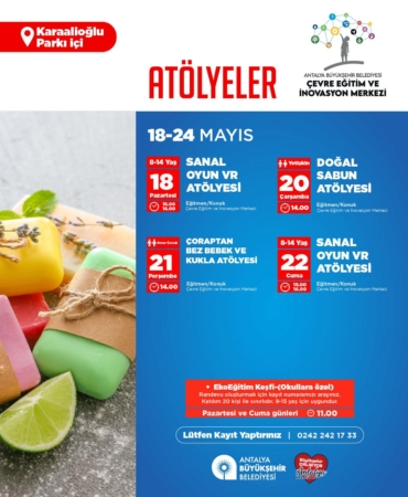 Antalya’da Ücretsiz Eğlenceli Atölyeler Başlıyor!