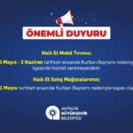 Kurban Bayramı’nda Halk Et Hizmetleri Durduruluyor!
