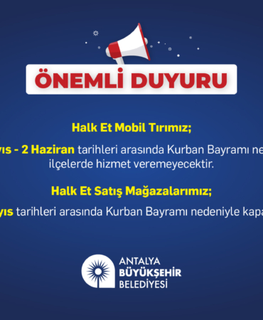 Kurban Bayramı’nda Halk Et Hizmetleri Durduruluyor!