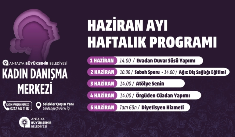 Kadınlar için Haftalık Etkinlik Programı! 🌟