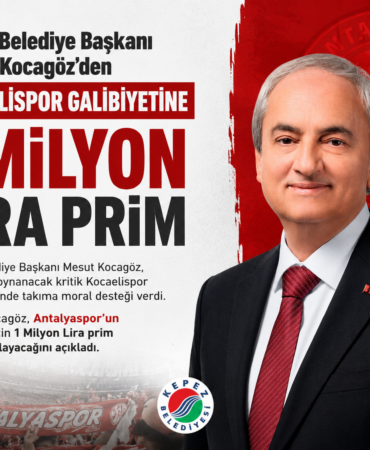 Kepez Belediye Başkanı Mesut Kocagöz, takımın galibiyeti için 1 milyon TL prim
